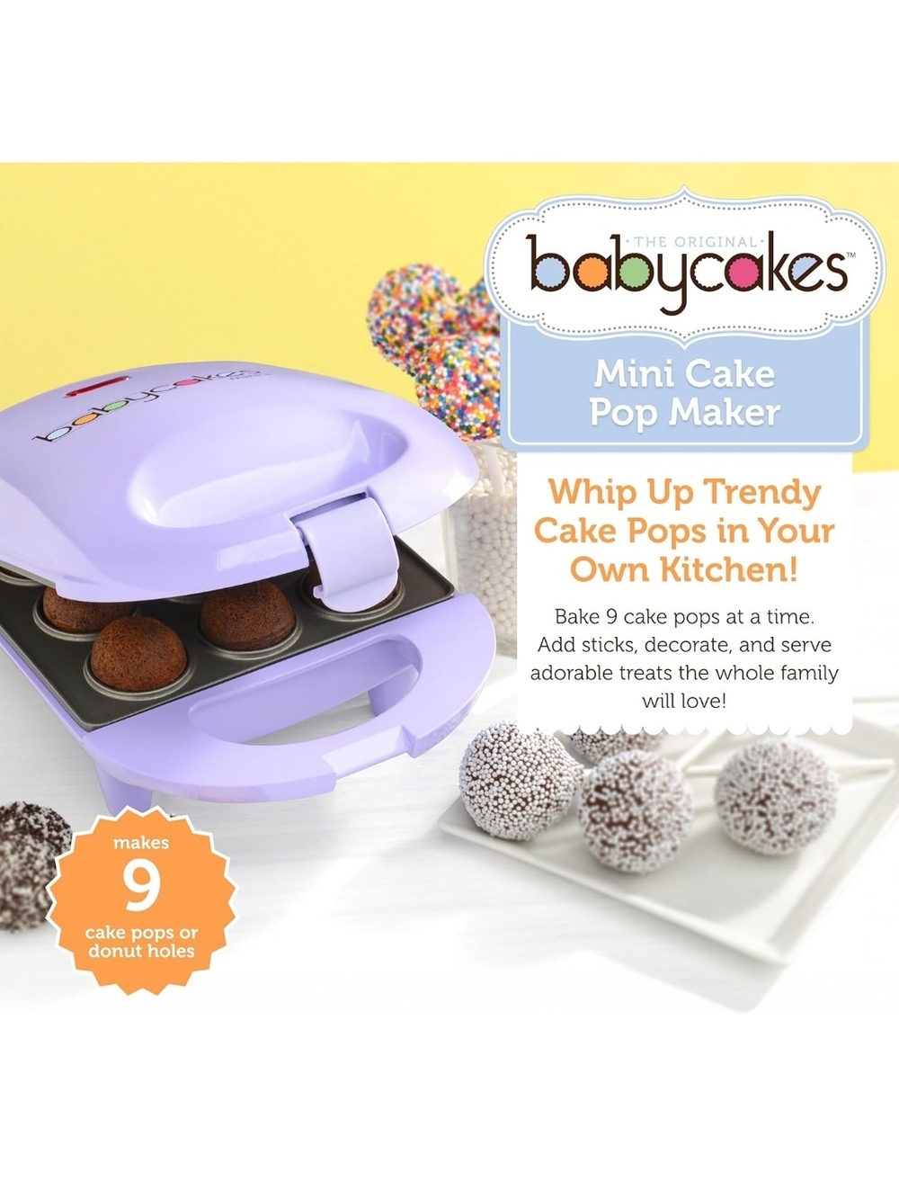 Babycakes Cake Pop Maker - Compact Home Bakeware